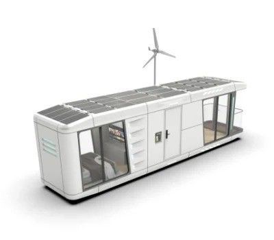 가접 된 철 프레임 구조와 함께 Prefab 우주 캡슐 빌라 하우스