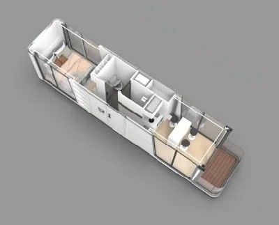 가접 된 철 프레임 구조와 함께 Prefab 우주 캡슐 빌라 하우스