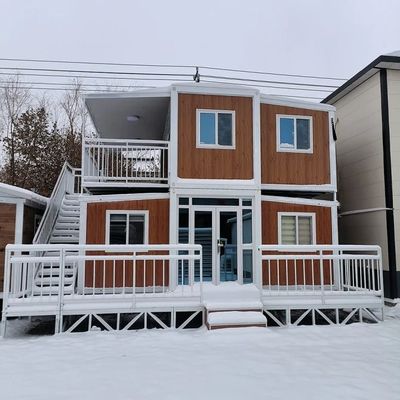 야외 이동 생활 20FT / 40FT 현대 고급 접착 전조 철강 호텔 운송 컨테이너
