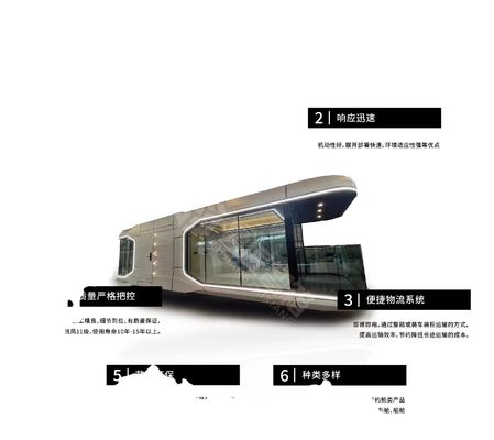 빠른 설치의 장점과 함께 야외 Prefab 공간 캡슐 하우스