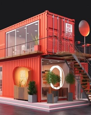 가벼운 철강 구조 벽 20ft 또는 40ft와 함께 쉽게 조립 분리 가능한 컨테이너 하우스
