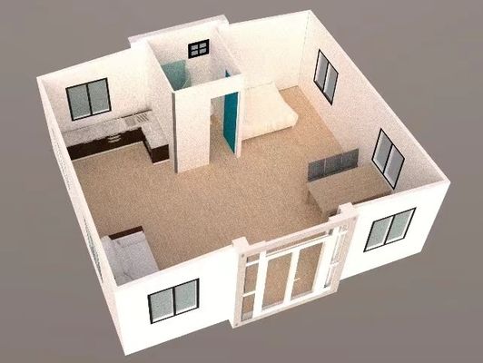 전용 욕실과 함께 확장 가능한 컨테이너 하우스 20ft 또는 40ft 가열 철 프레임
